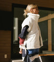 Sleeveless vest in cream