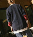 Plain back color top in navy