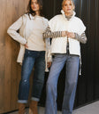 sherpa vest in ivory
