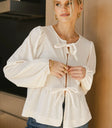 Front bows top in cream
