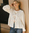 Long sleeves top in cream