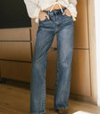 Two hand pockets denim in medium wash
