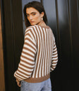 Knit sweater in brown