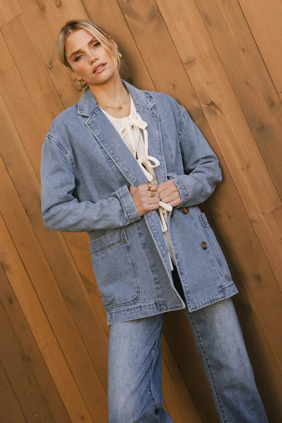 Denim blazer