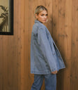 Long sleeves blazer in medium wash