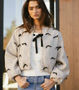 Zip up jacket in oatmeal