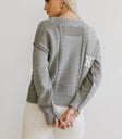 Plain color sweater in grey