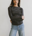Long sleeves top in grey