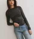 Knit top in grey