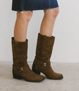 Suede brown boots