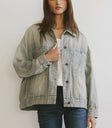 Striped denim jacket