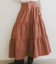 Tiered skirt in mauve
