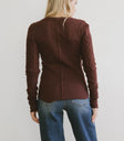 Plain color top in brown