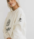 Printed sweatshirt in cream