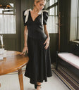 Woven dress in black