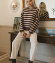 Long sleeves sweater in brown