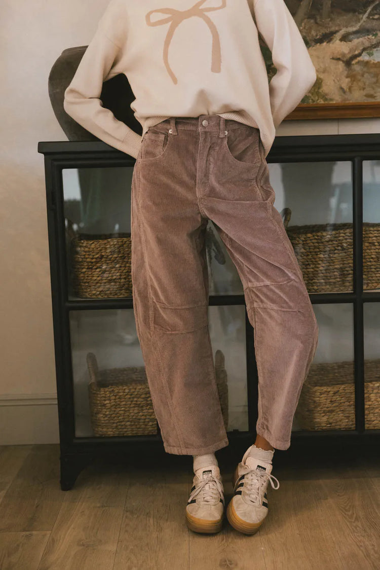 Corduroy barrel pants