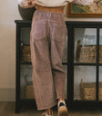 Two back pockets pants in mauve
