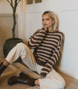 Striped sweater in brown