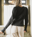 Plain color top in black