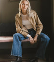 Suede jacket in brown