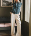 Wide legs pants in cream