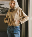 Two hand pockets jacket in brown
