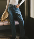 Dark denim jeans