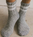 Striped socks in grey