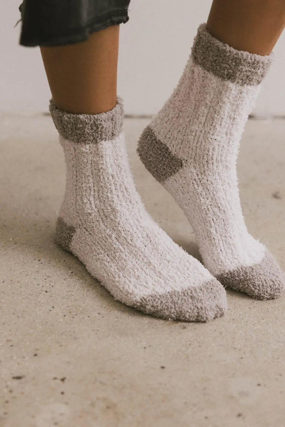 Striped socks in natural