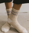 Fuzzy socks in beige