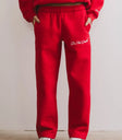 Two hand pocket comfy pants in red