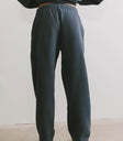 Plain color pants in navy