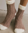 Fuzzy socks in brow