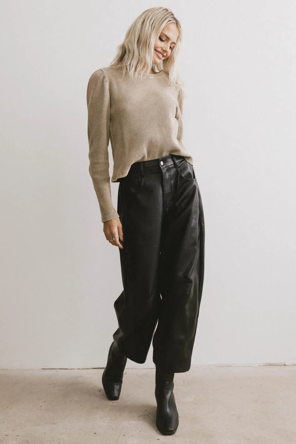 Knit top in olive