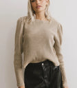 Kelcey Waffle Knit Top in Olive - FINAL SALE
