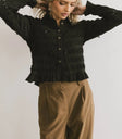 Knit top in black