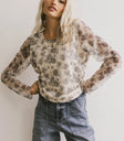 Round neck top in grey