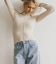 Knit top in beige