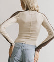 Plain color top in beige