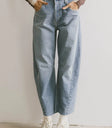 High rise denim in light wash