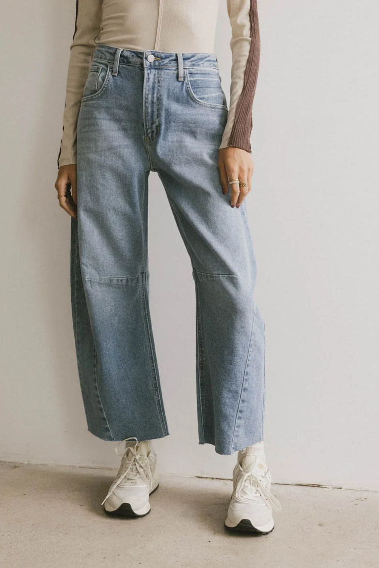 Barrel denim in light wash
