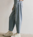Plain color denim in light wash