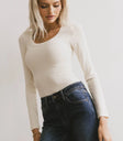 Plain color top in cream