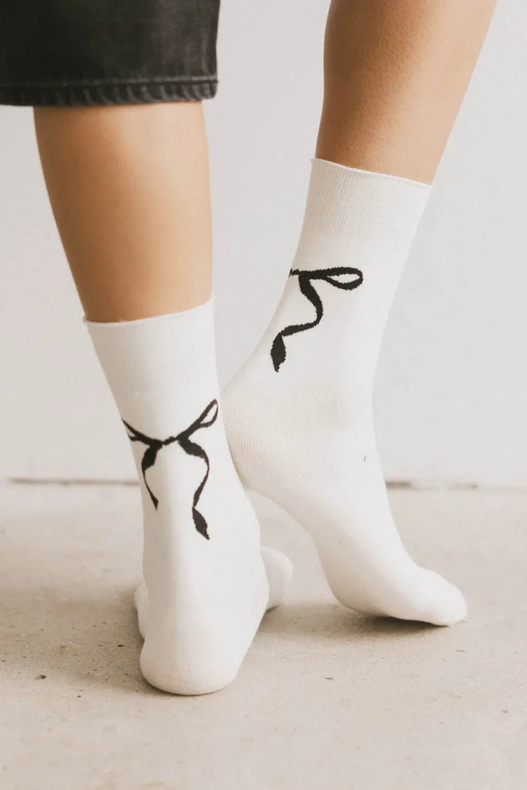 Bow socks detailed