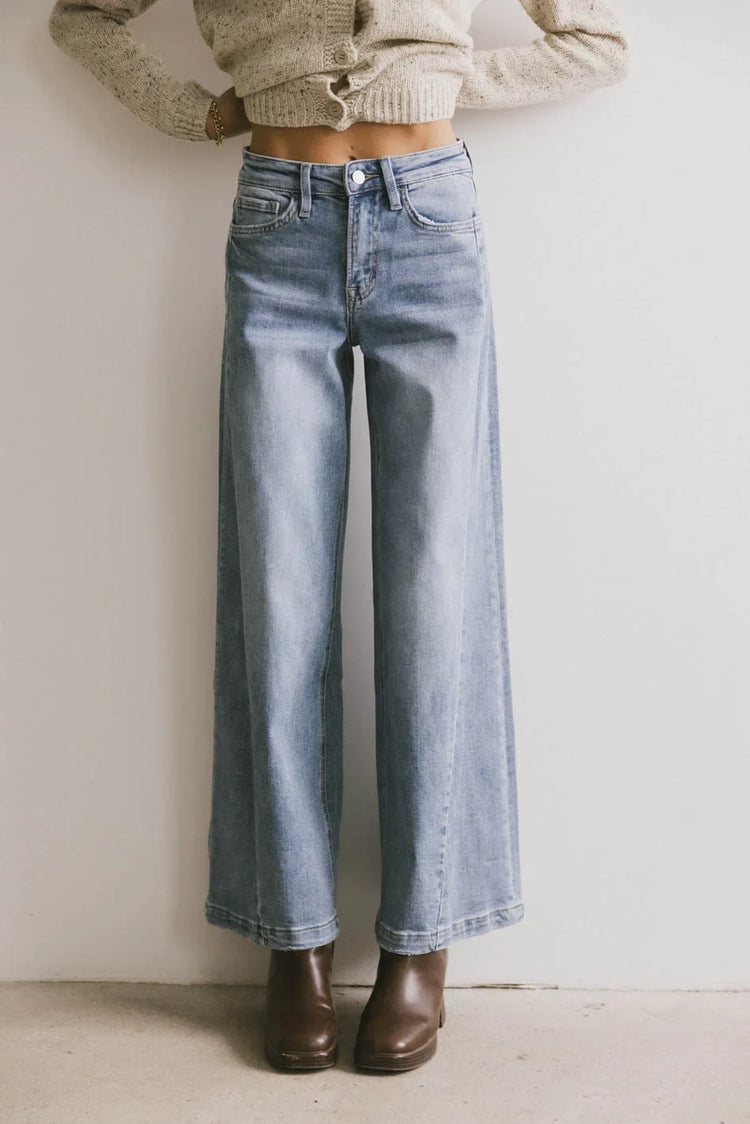 Flare legs denim in light blue