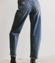 Two bacl pockets denim in dark wash