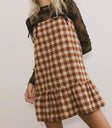 Mini dress in brown