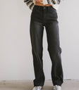 straight leg denim jeans in black