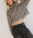 Miya Striped Turtleneck Sweater - FINAL SALE